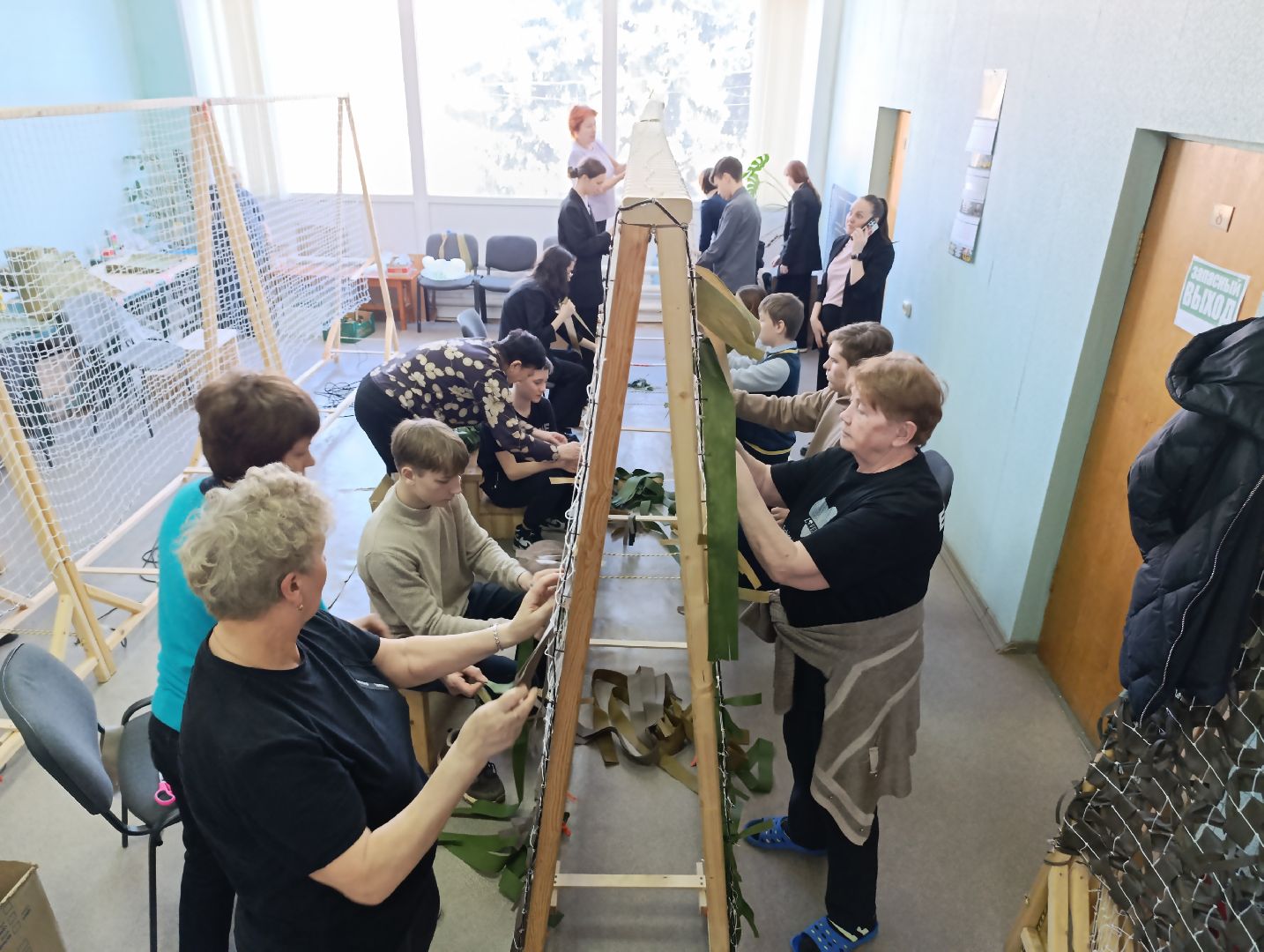 Бронницы, Неделя добрых дел, Маскировочные сети, Золотые руки ангела, Школьники, школа 2 бронницы,