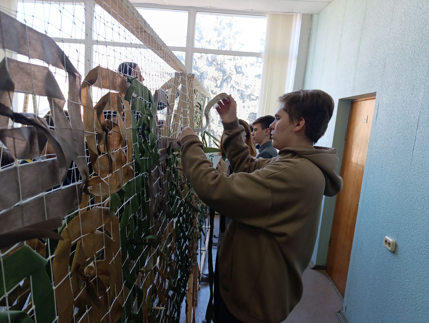 Бронницы, Неделя добрых дел, Маскировочные сети, Золотые руки ангела, Школьники, школа 2 бронницы,