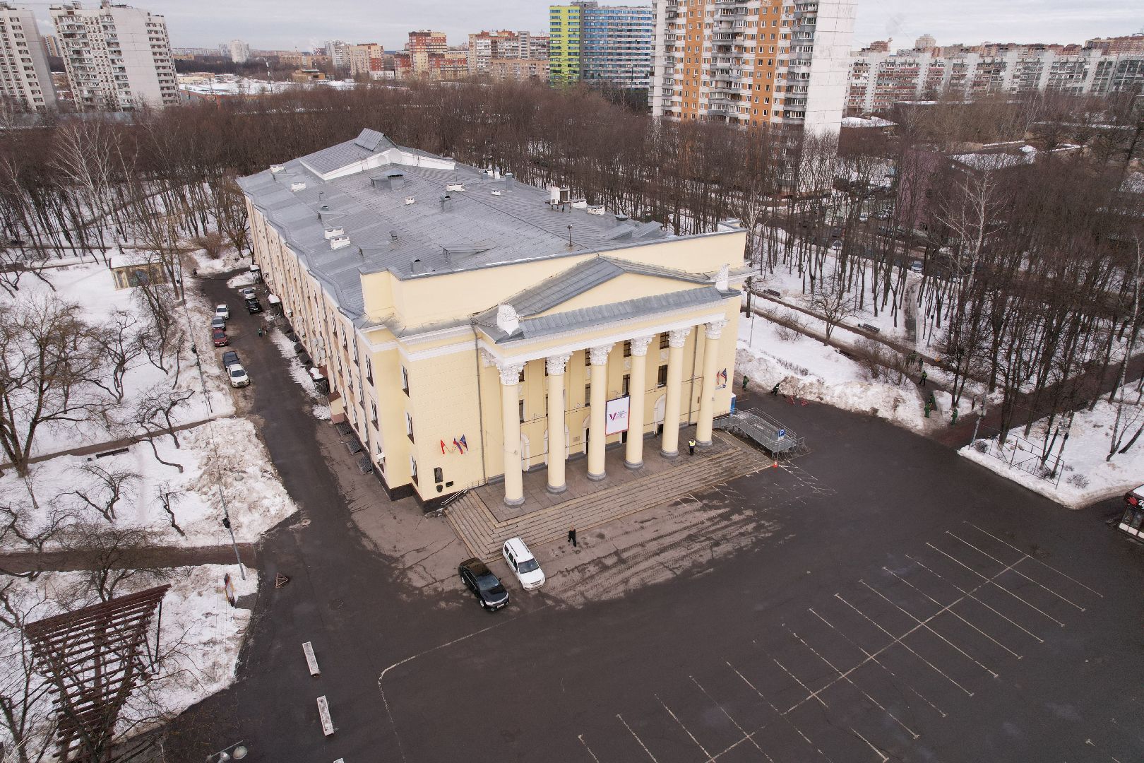 видео с коптера, выборы, королев,