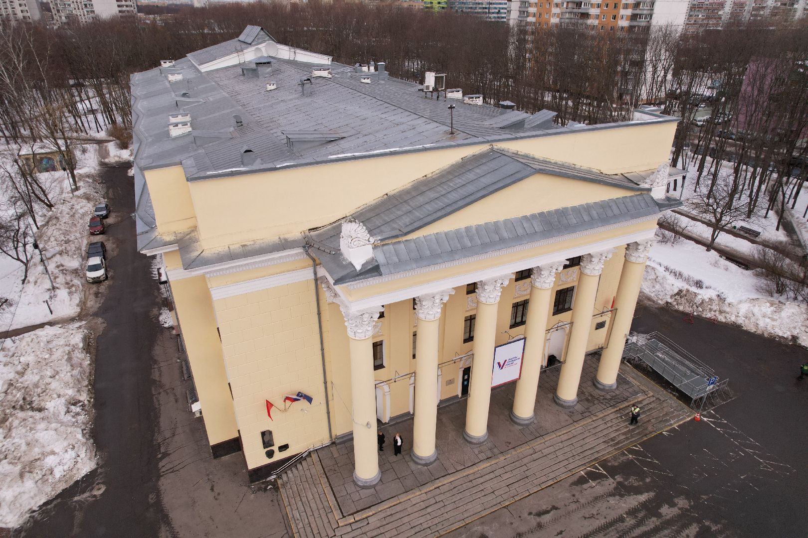 видео с коптера, выборы, королев,