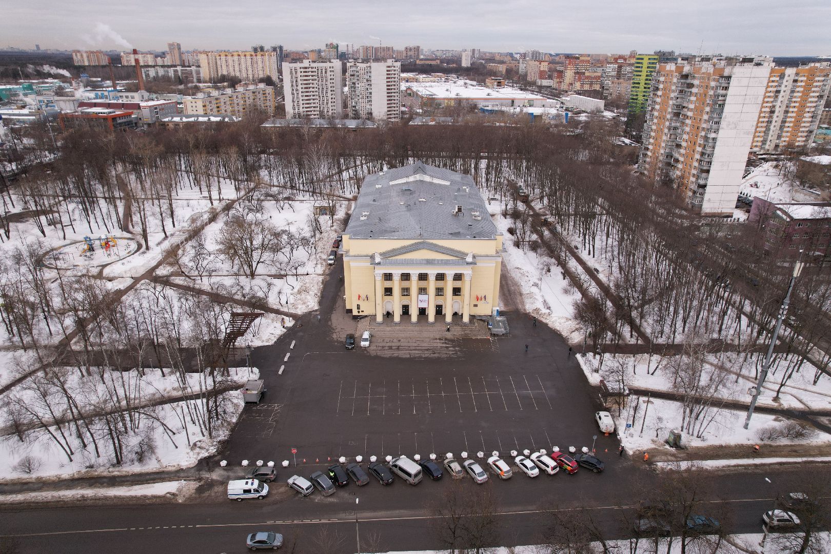 видео с коптера, выборы, королев,