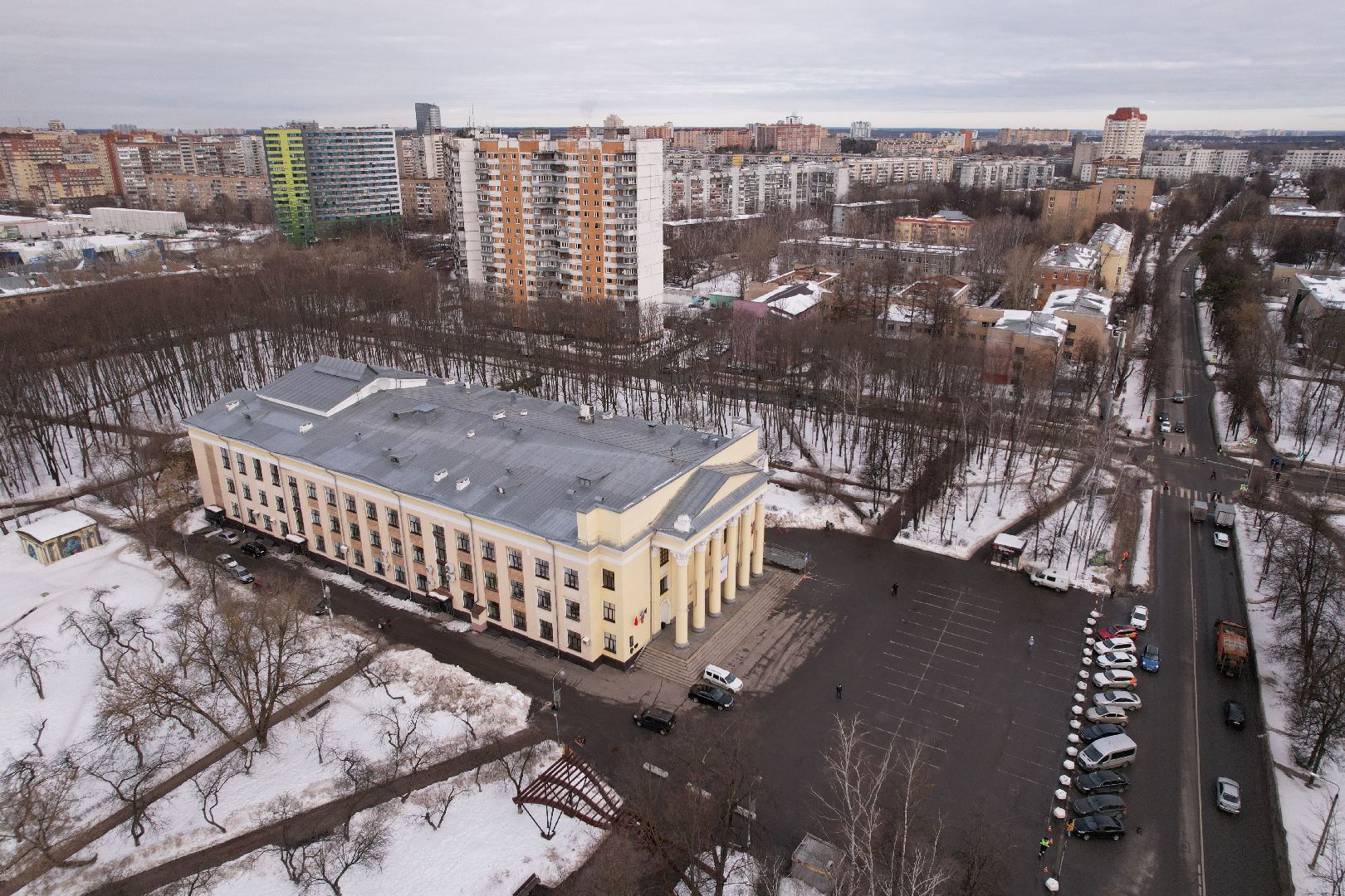 видео с коптера, выборы, королев,