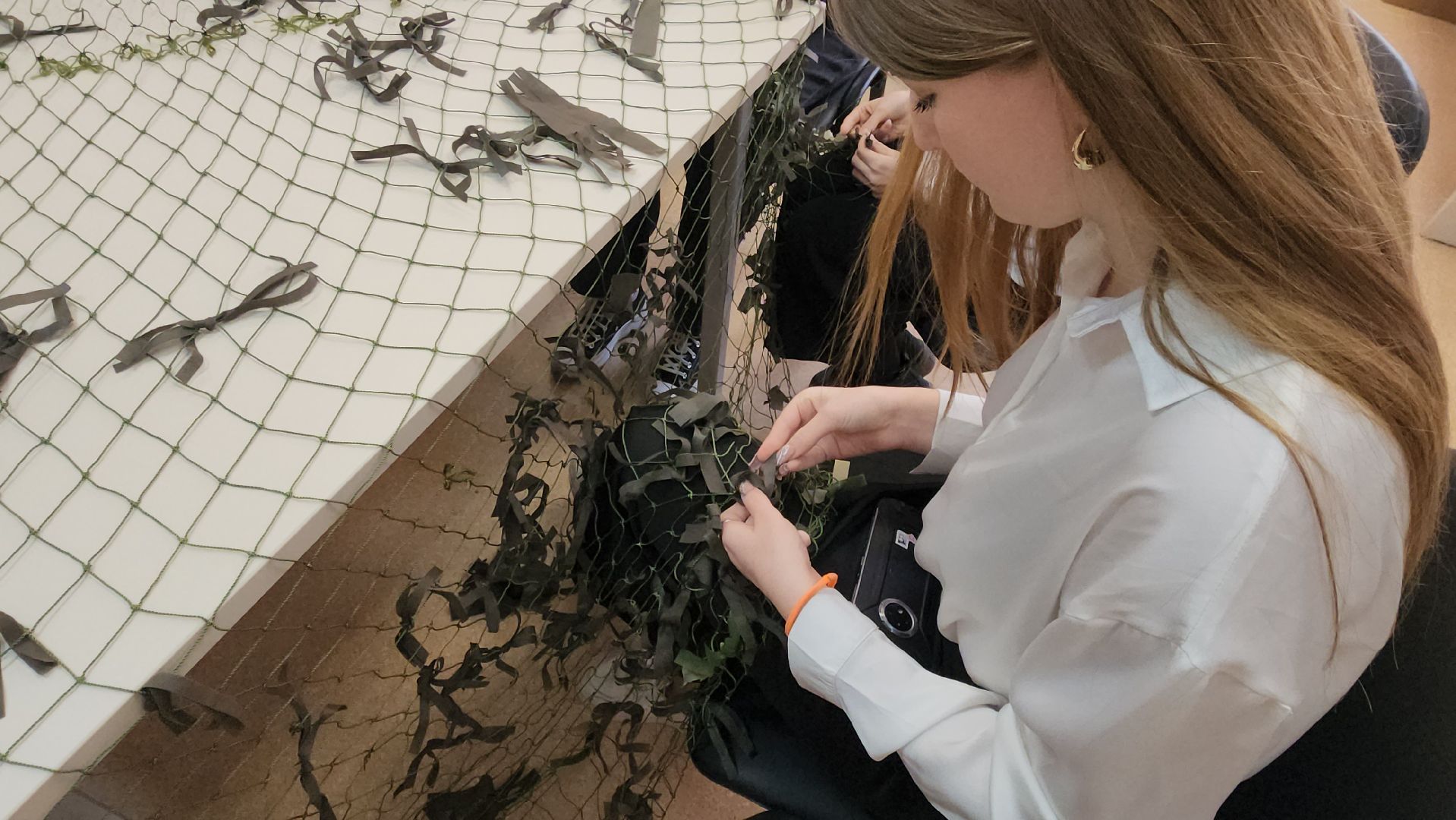 гимназия №1, Алина Русанова, неделя добрых дел, маскировочные сети, плетение сетей, Жуковяз,