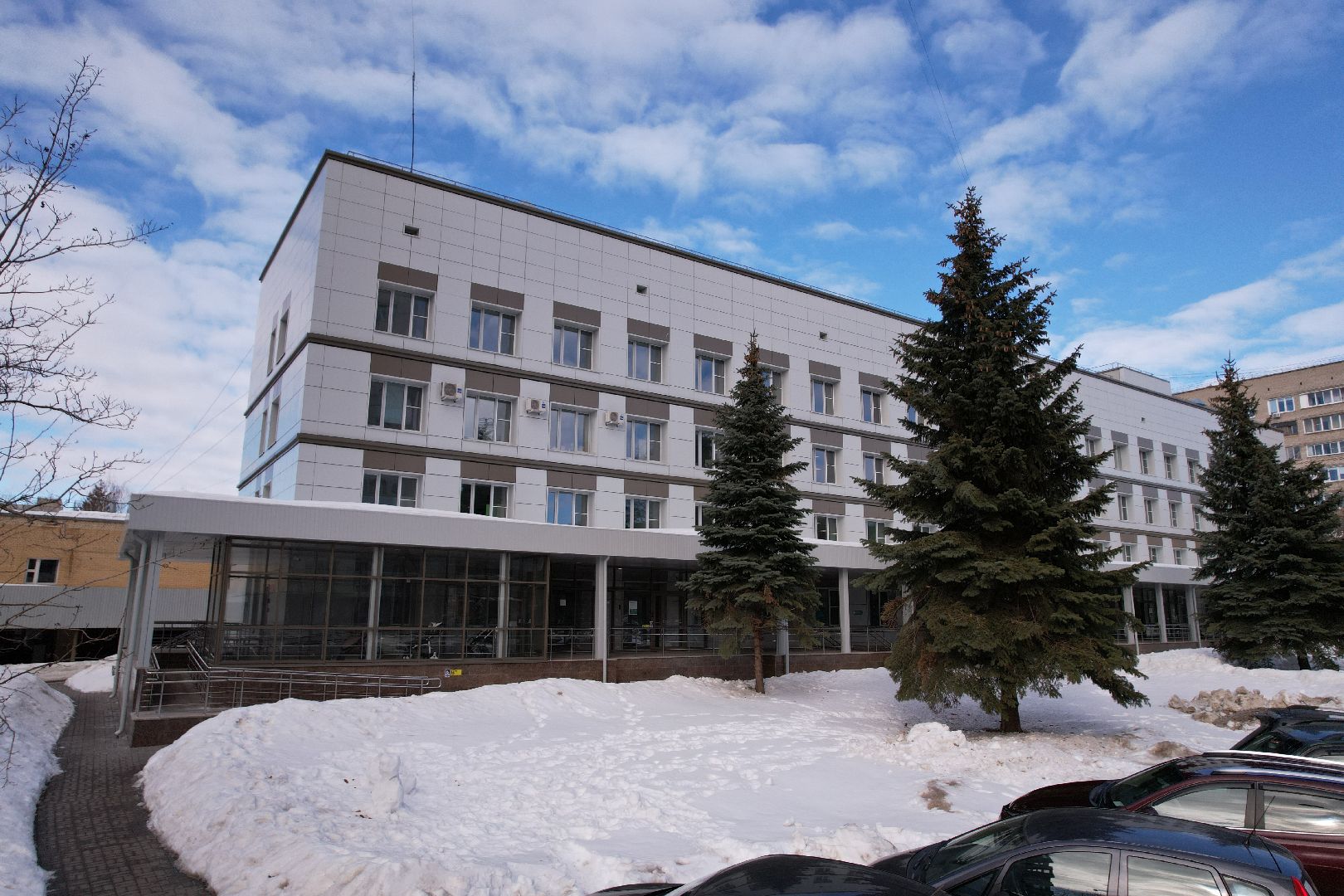 видео с коптера, поликлиника, королев,