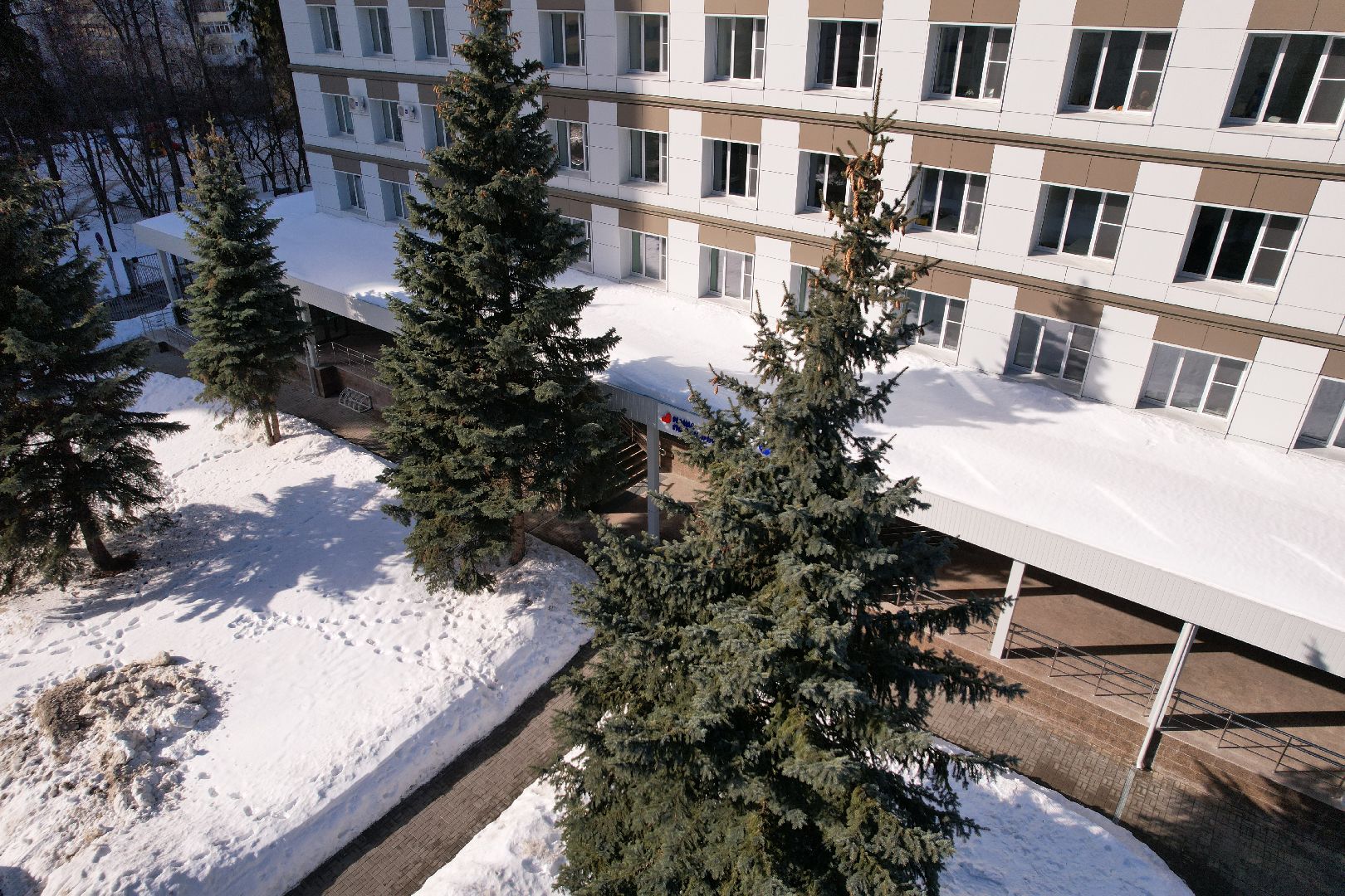 видео с коптера, поликлиника, королев,