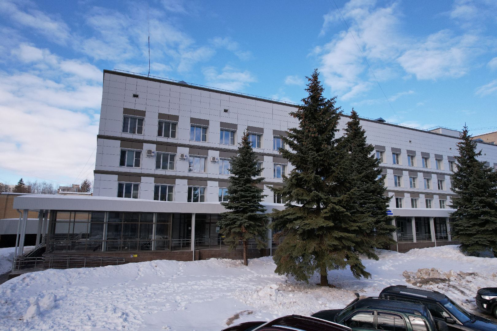 видео с коптера, поликлиника, королев,