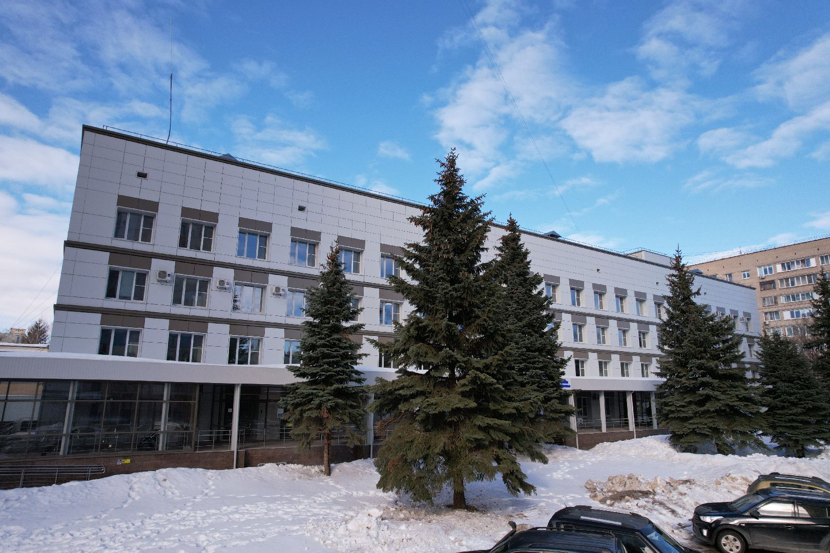 видео с коптера, поликлиника, королев,