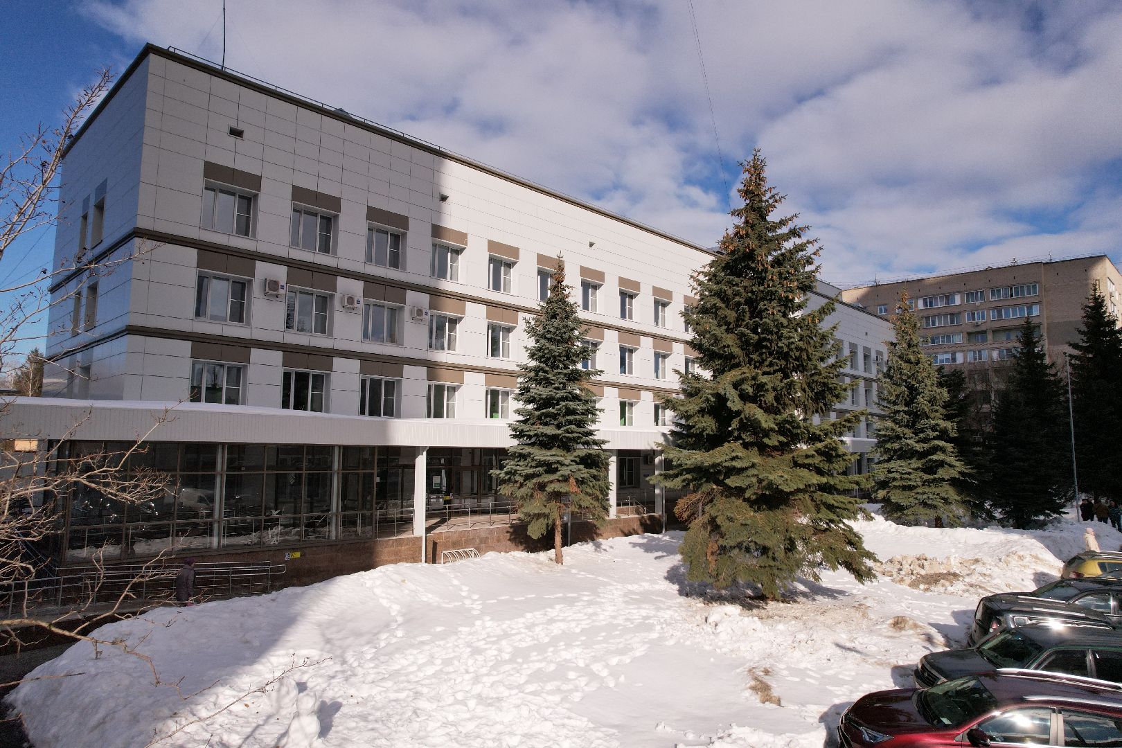 видео с коптера, поликлиника, королев,