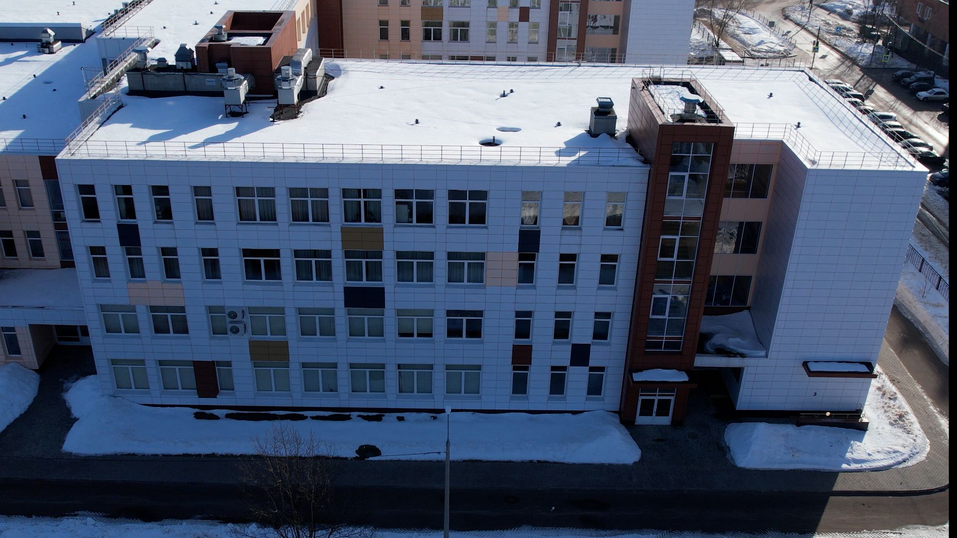 видео с коптера, школа, подольск,