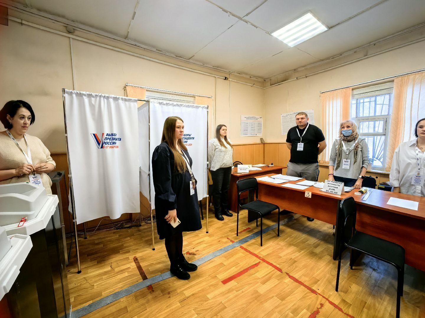 открытие, избирательные участки, выборы 2024, гимн,