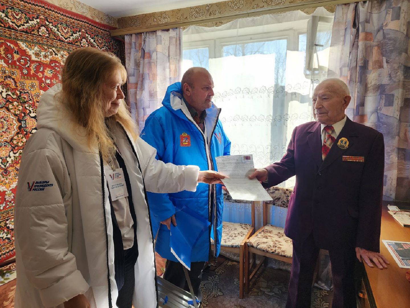 Солнечногорск, выборы президента 2024, голосование на дому, ветеран, Выборы,