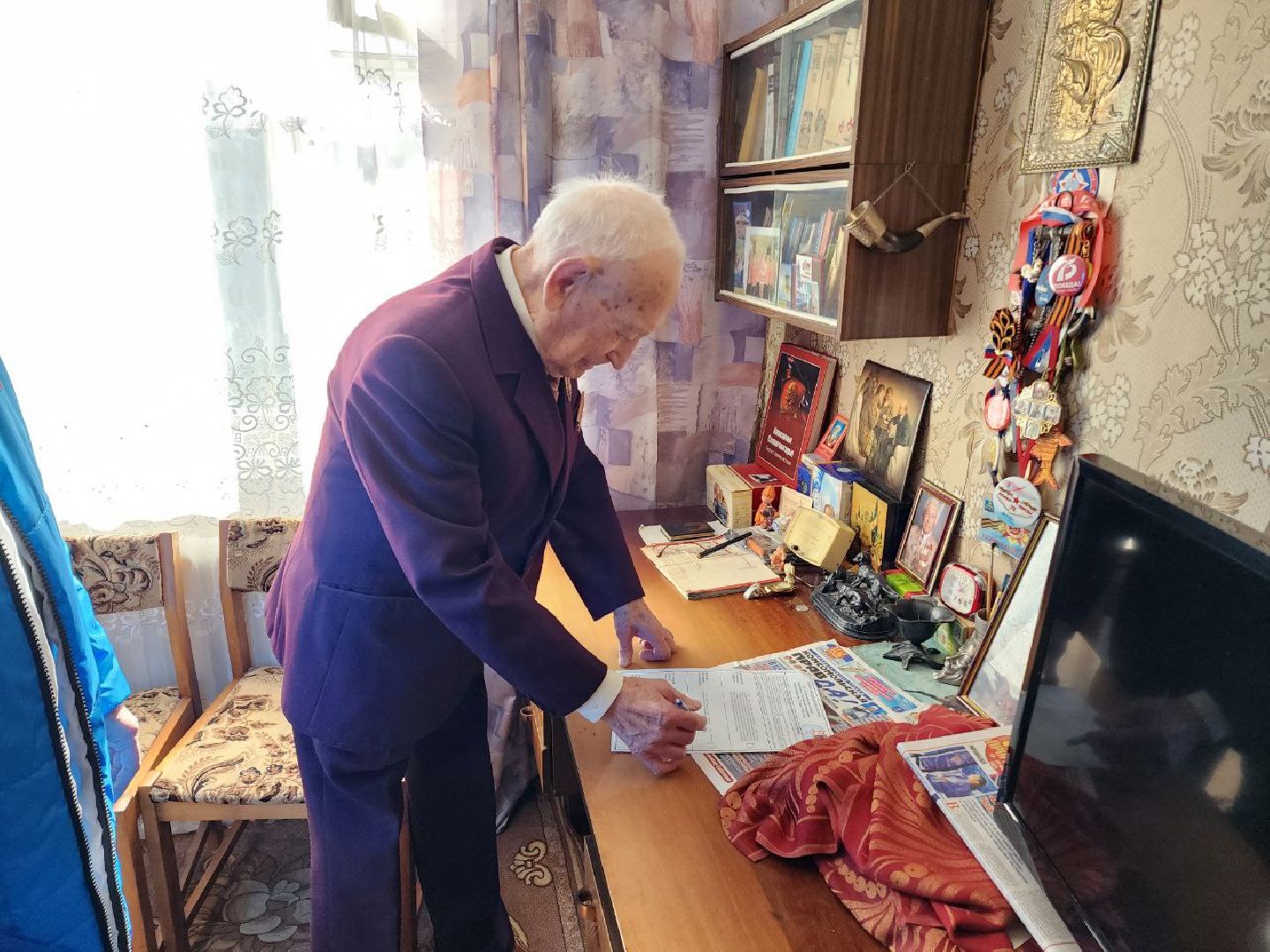 Солнечногорск, выборы президента 2024, голосование на дому, ветеран, Выборы,