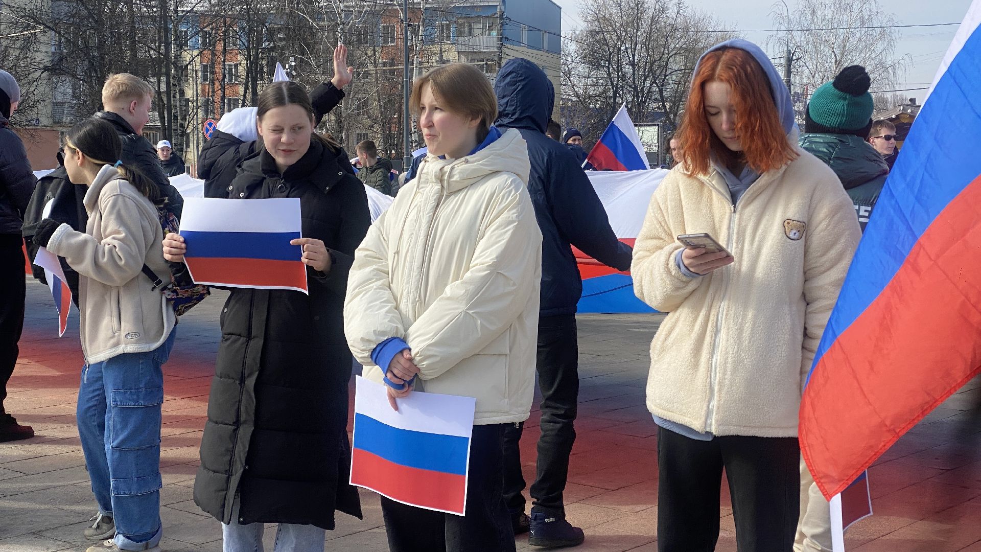 флешмоб, присоединение Крыма к России, крым, ленинский городской округ, 10 лет со дня присоединения Крыма,