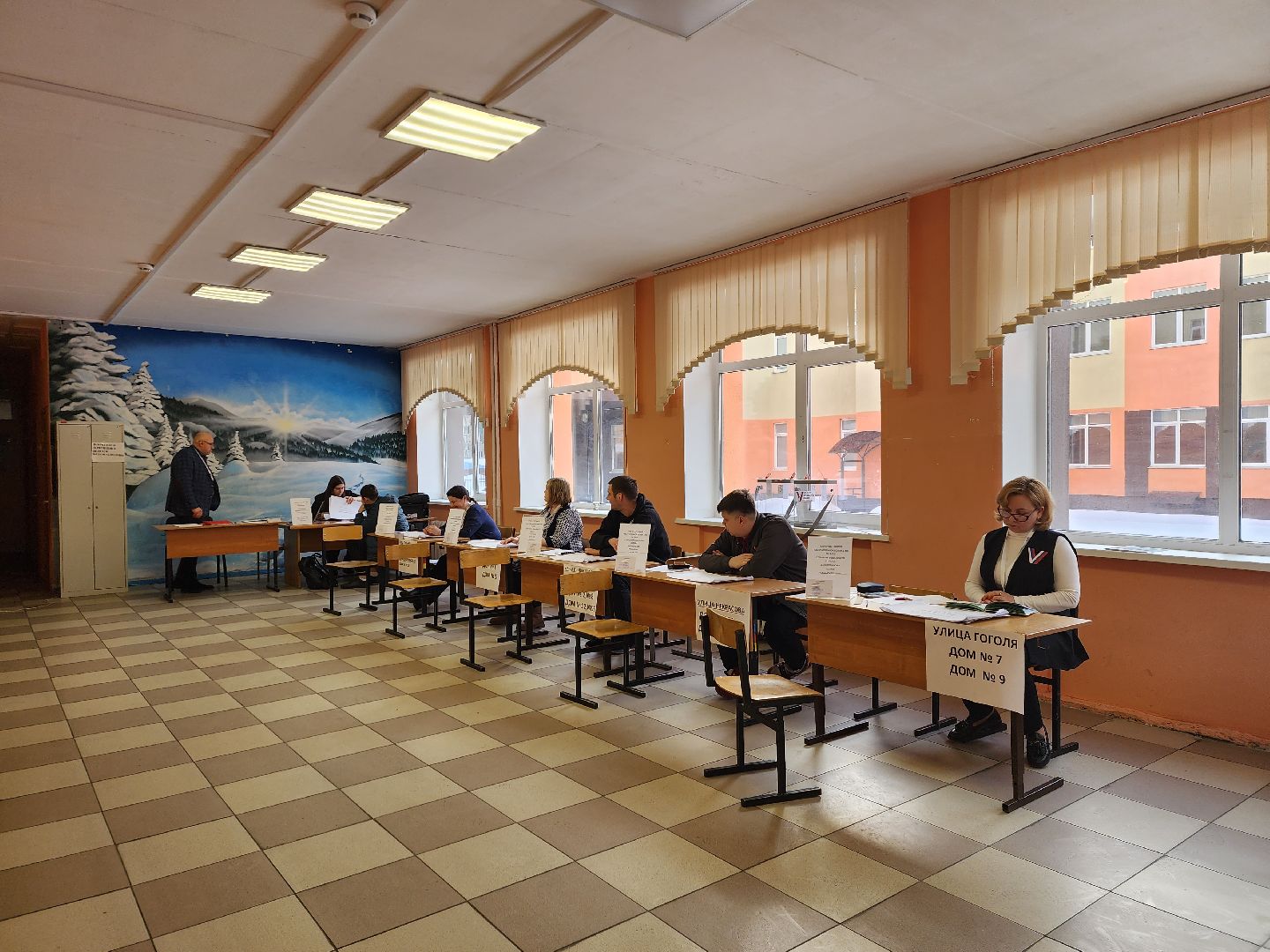 пушкино, школа 1, голосование 2024, выборы президента 2024,