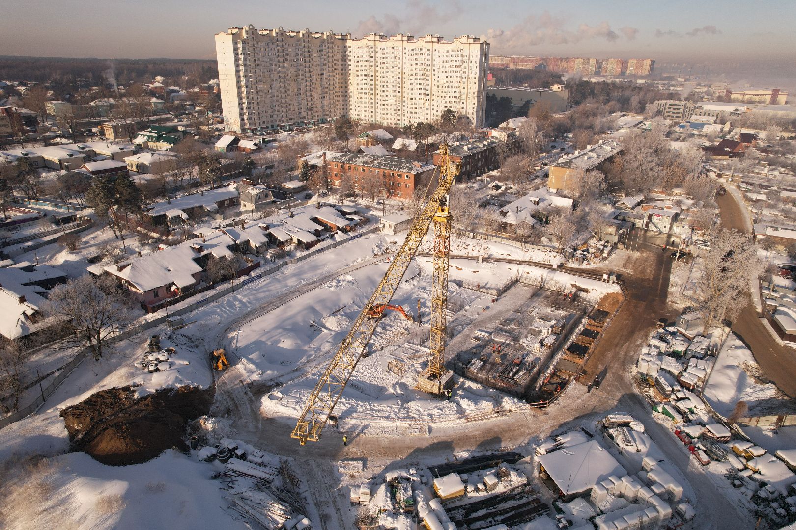 видео с коптера, люберцы, поликлиника,