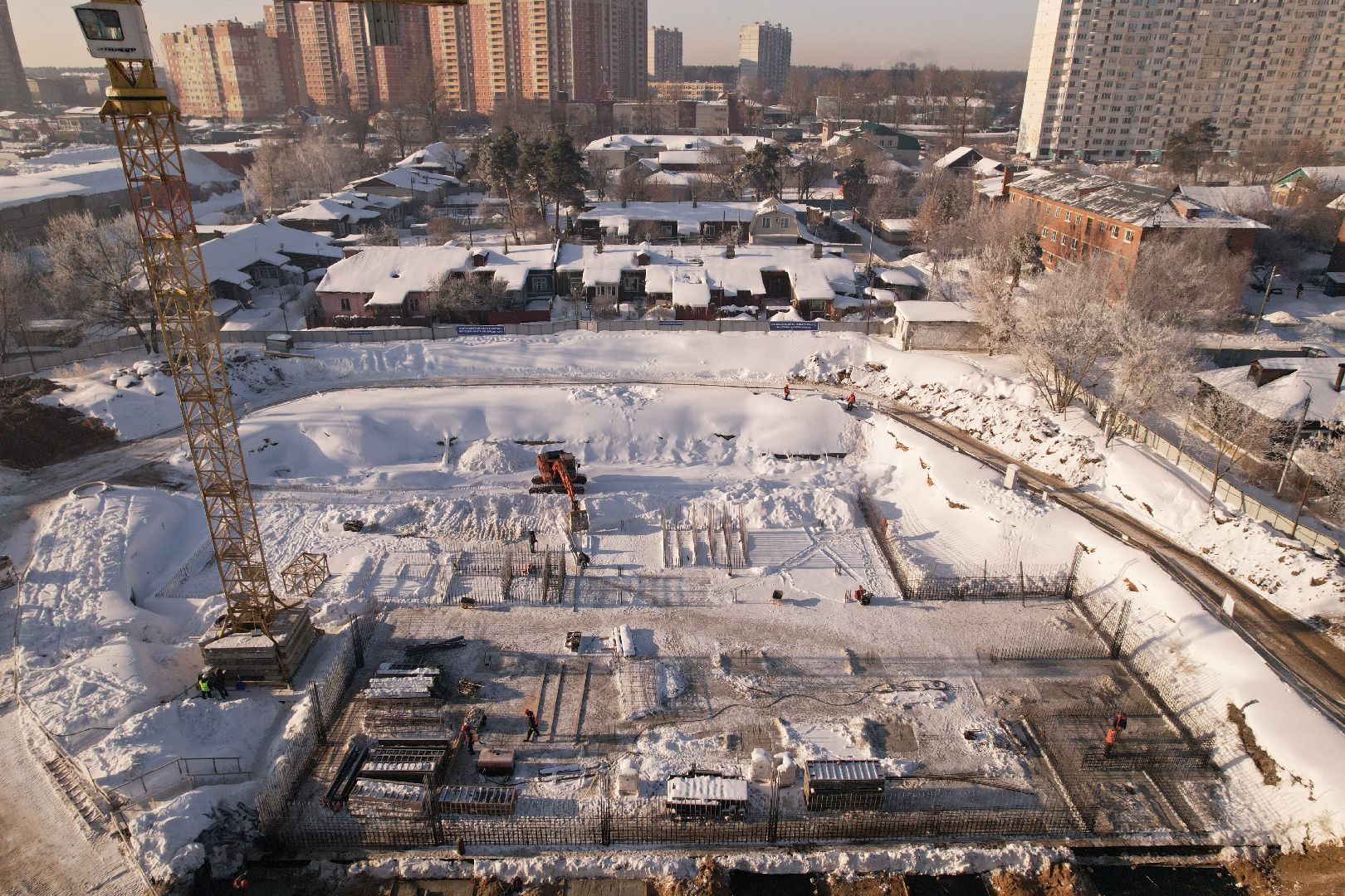 видео с коптера, люберцы, поликлиника,