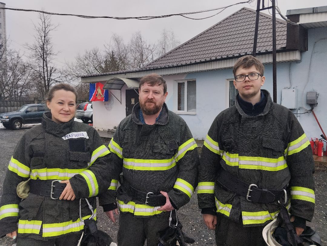 пожарные, учения