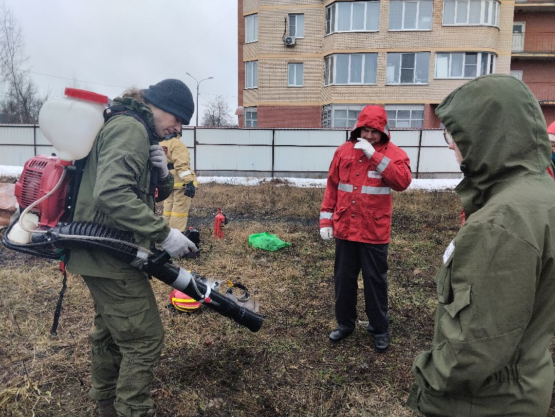 пожарные, учения