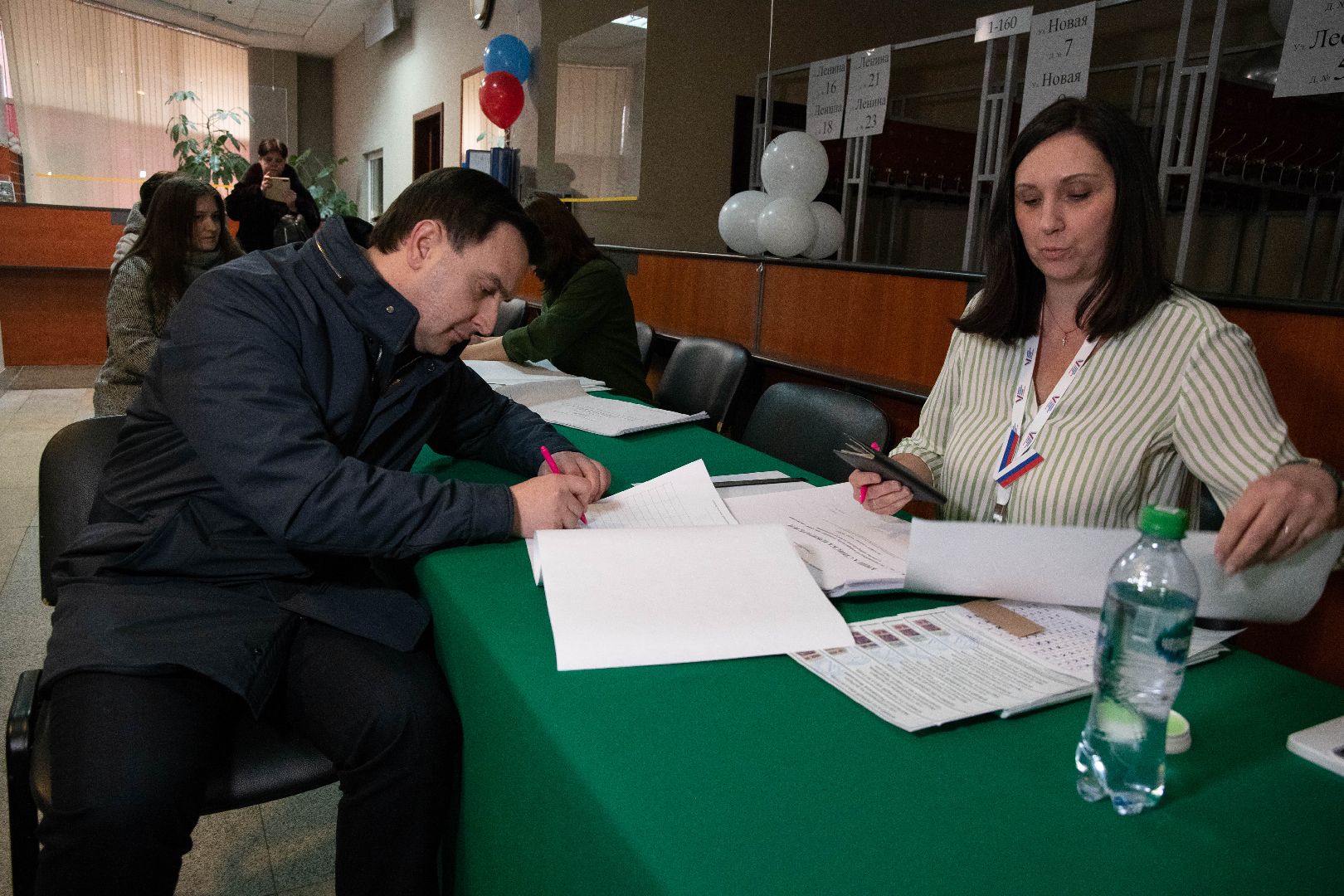 Реутов, Выборы, Президент, Голосование, глава голосует,