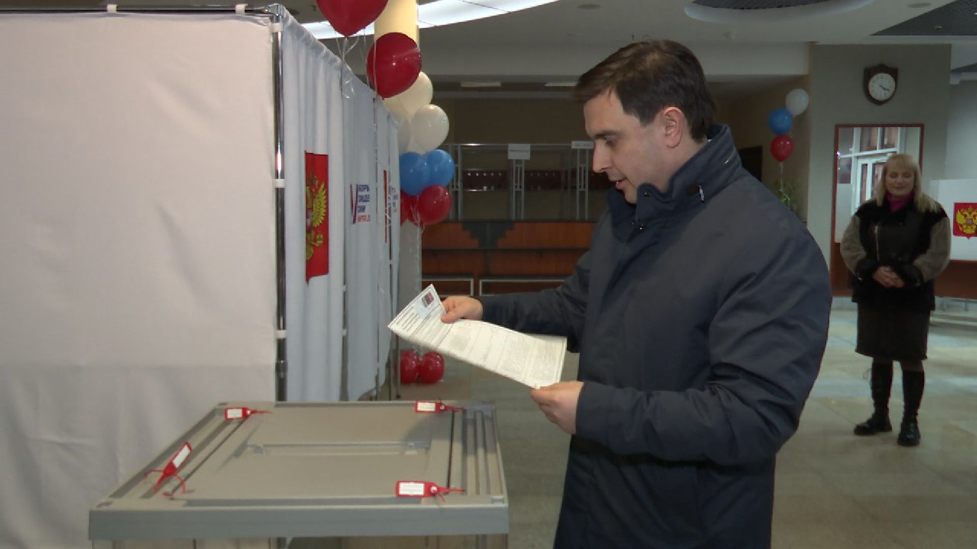 Реутов, Выборы, Президент, Голосование, глава голосует,