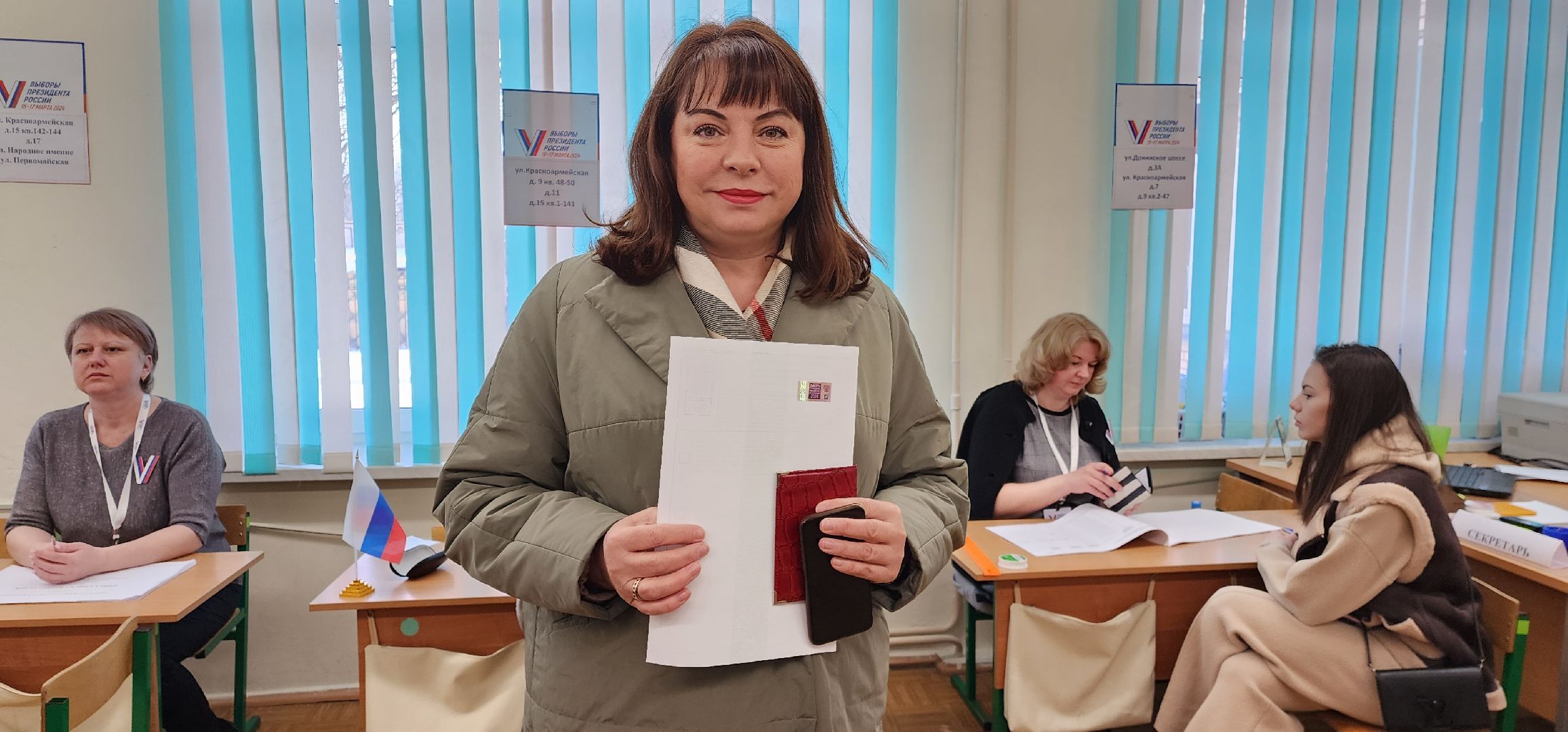 раменское, выборы 2024, раменская средняя школа 8, зампред совета депутатов раменского округа проголосовала на выборах Президента РФ,