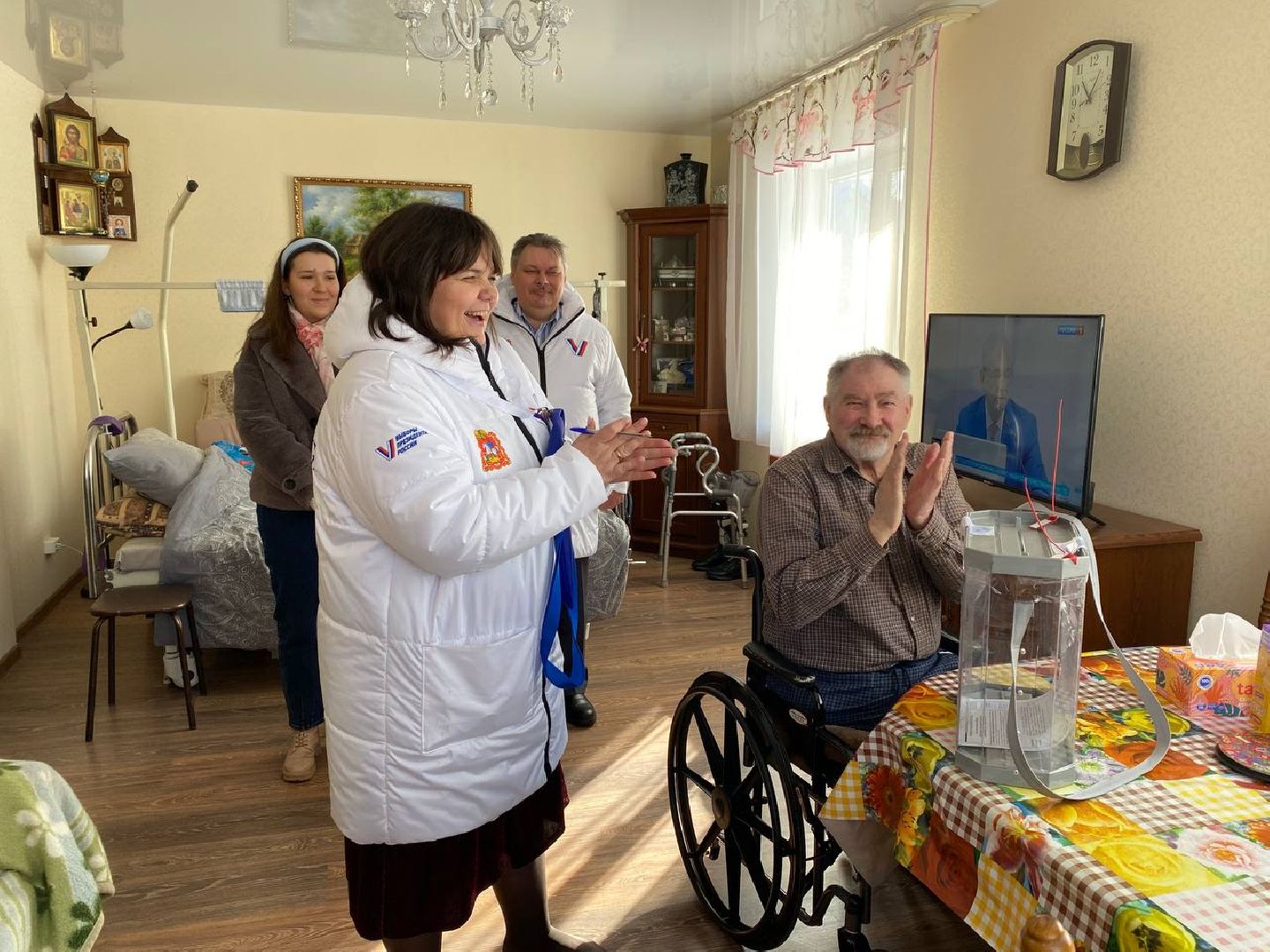 чехов, выборы президента, голосование на дому, инвалид, военнослужащий, выборы 2024, выборы президента 2024, выборы президента россии,