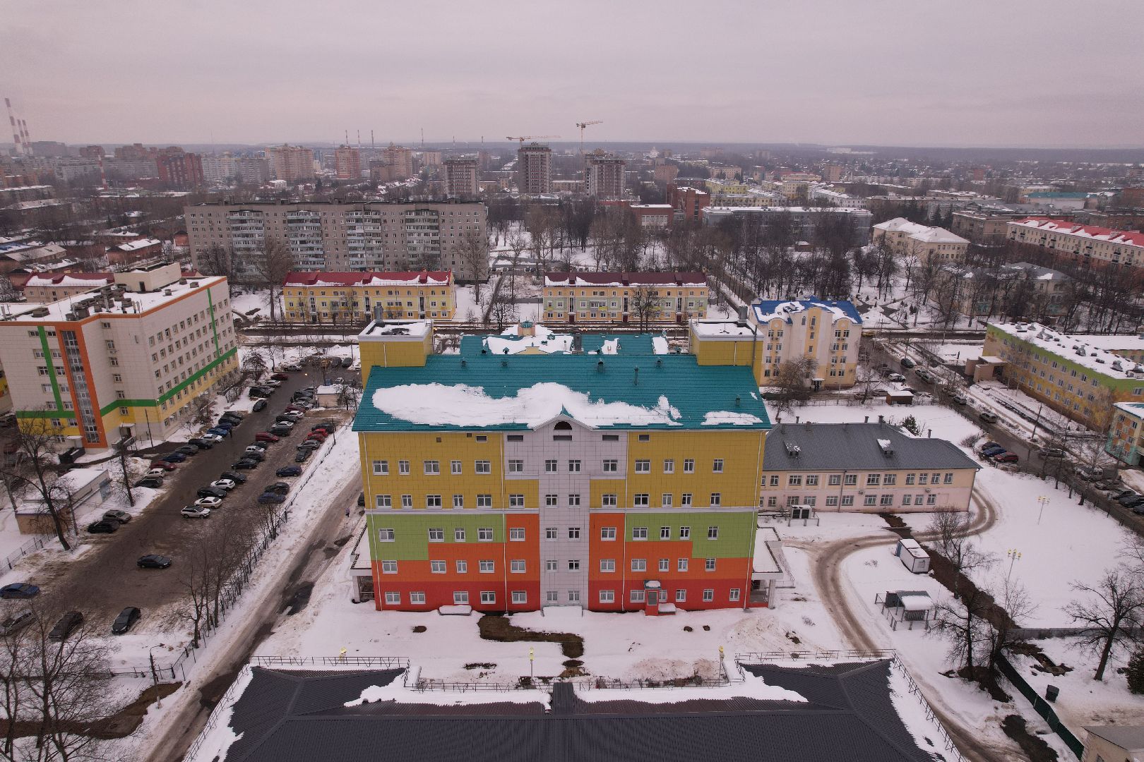 видео с коптера, больница, роддом, дети, ступино,
