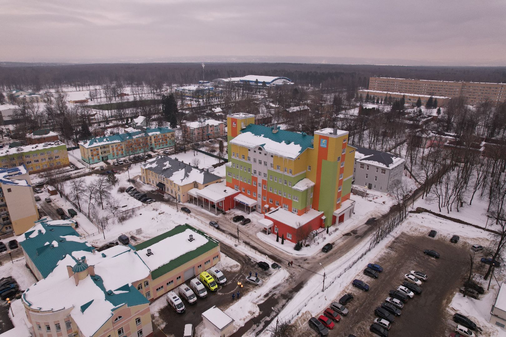 видео с коптера, больница, роддом, дети, ступино,