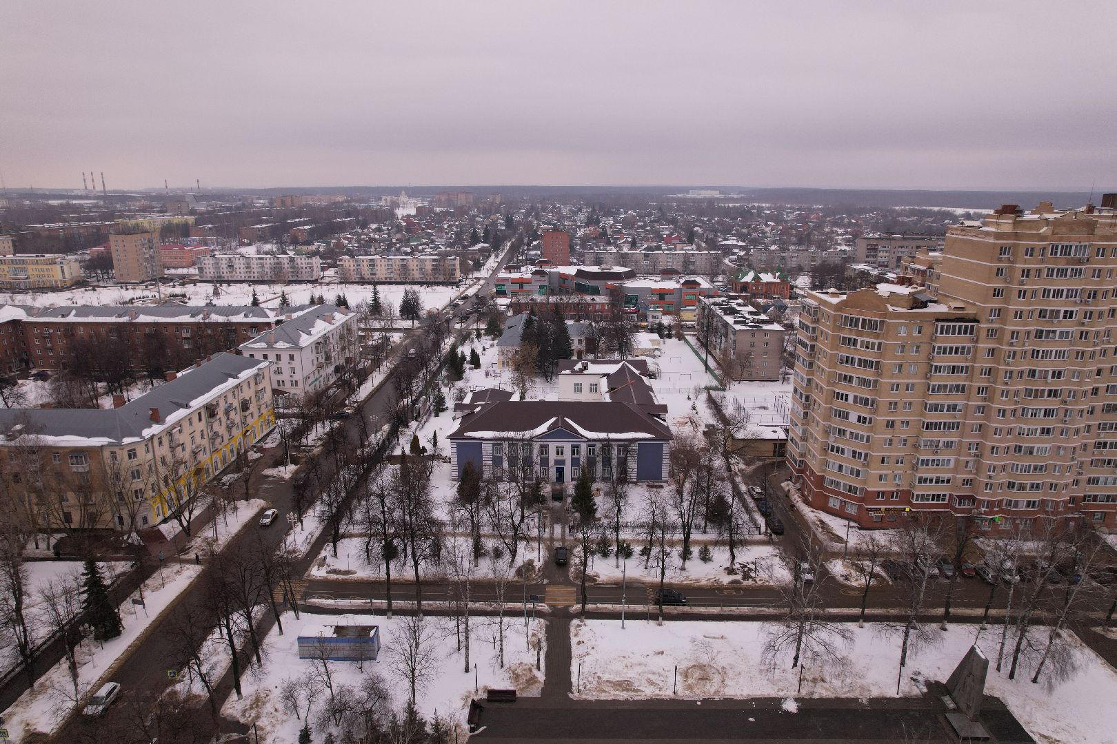 видео с коптера, ступино, ремонт, школа,