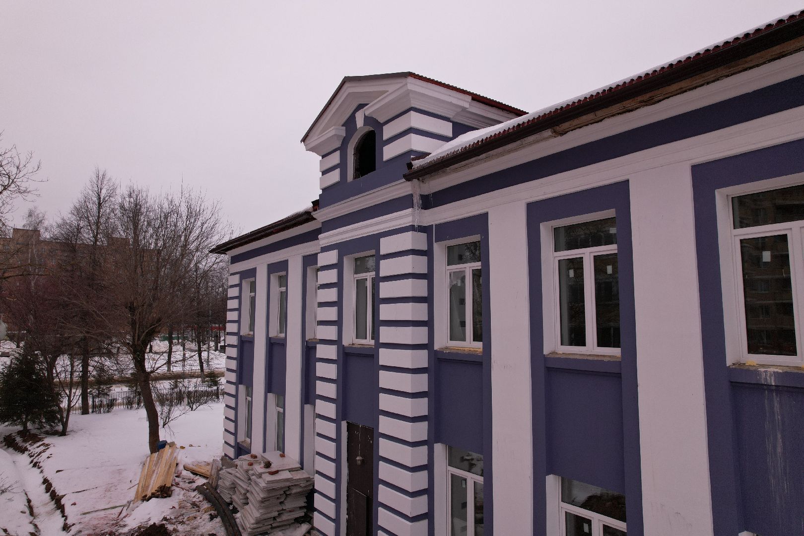 видео с коптера, ступино, ремонт, школа,