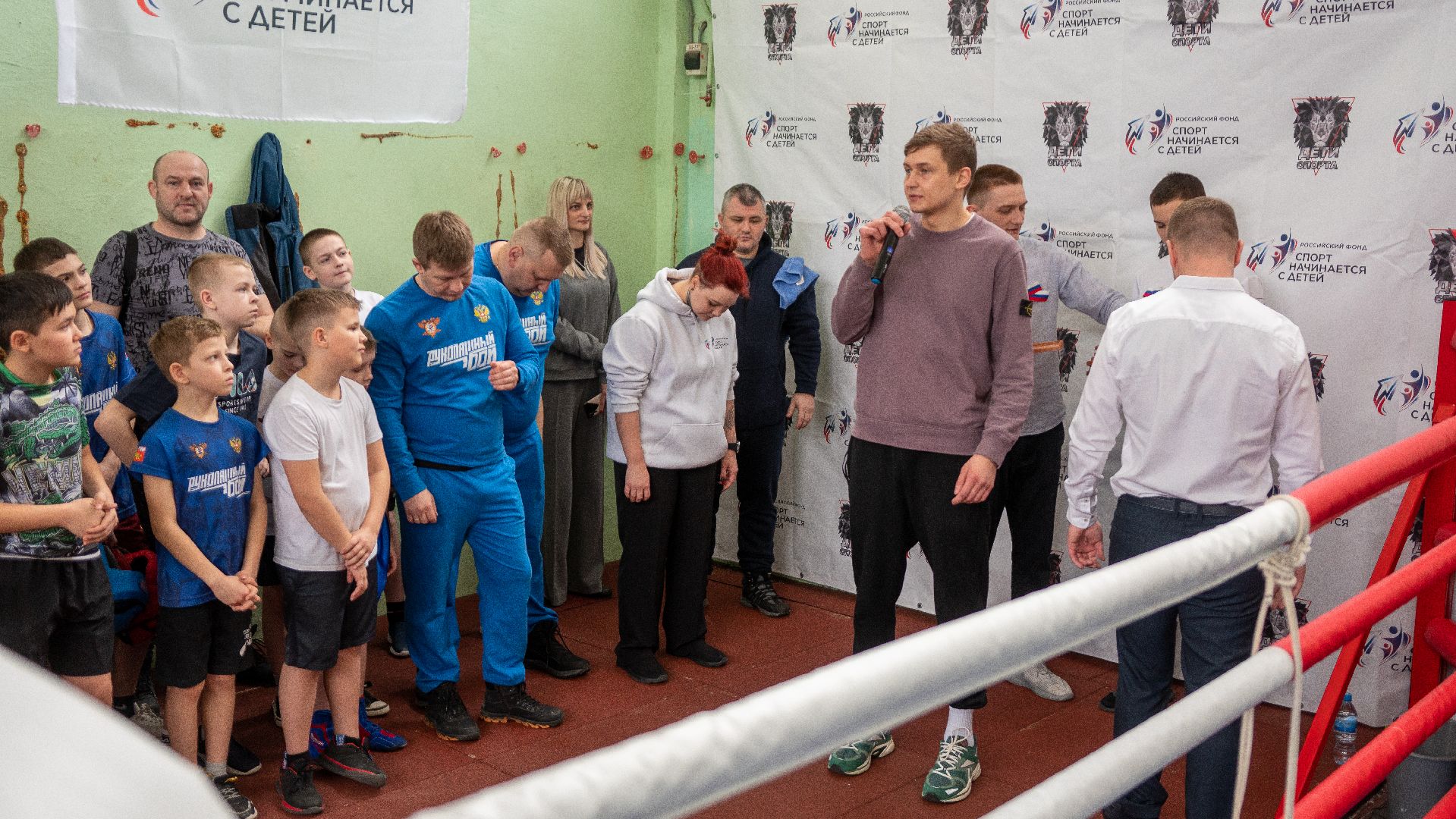 егорьевск, бокс, показательные выступления, ринг, дети, спорт,