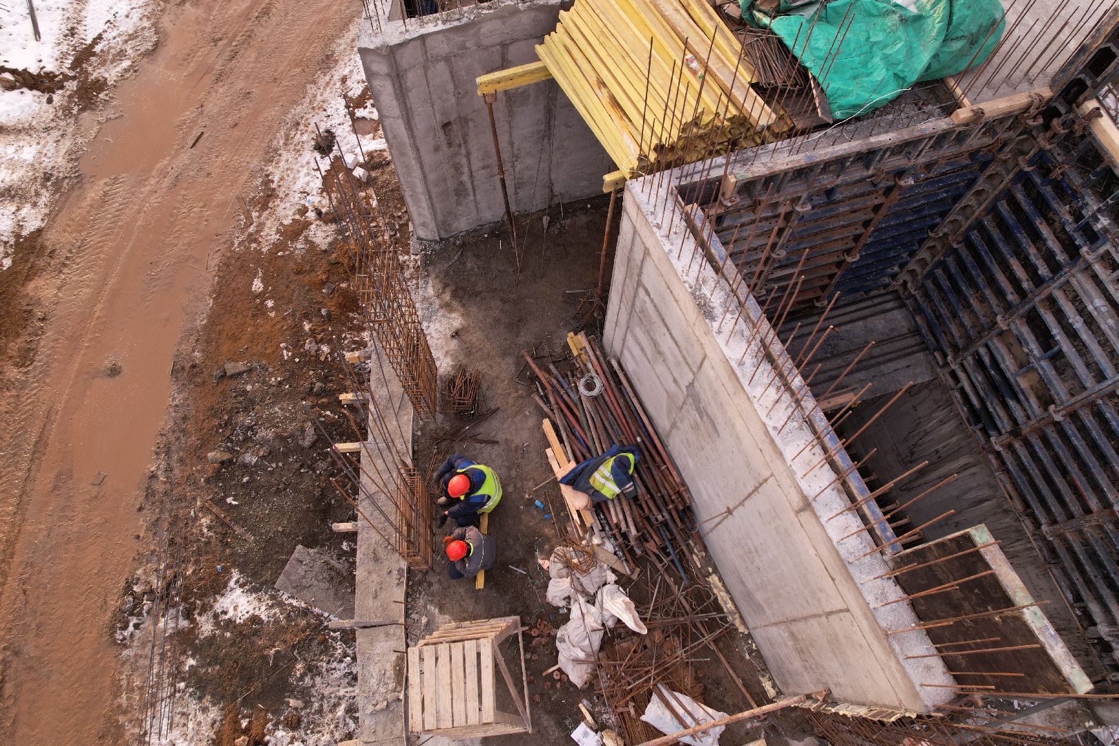 видео с коптера, кашира, строительство, полиция,