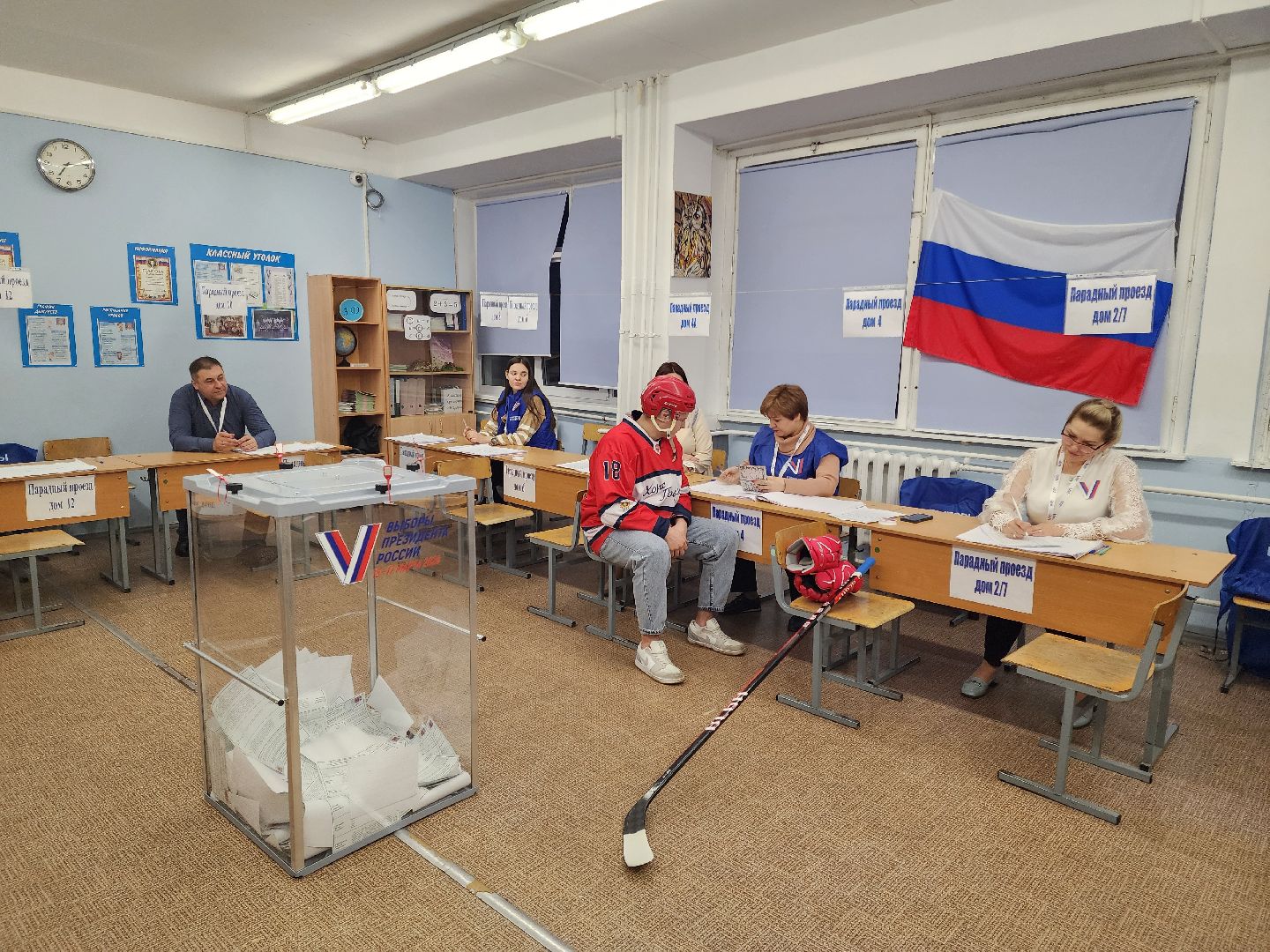 Подольск, выборы президента, хоккей, голосование,