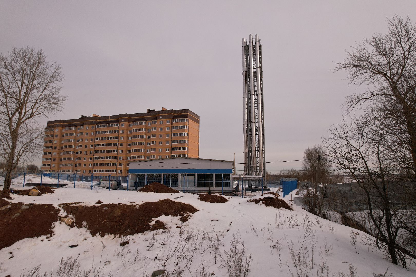 видео с коптера, клин, котельная, жкх,