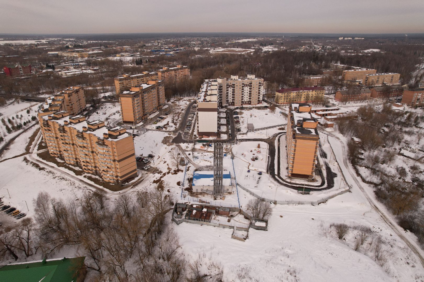 видео с коптера, клин, котельная, жкх,