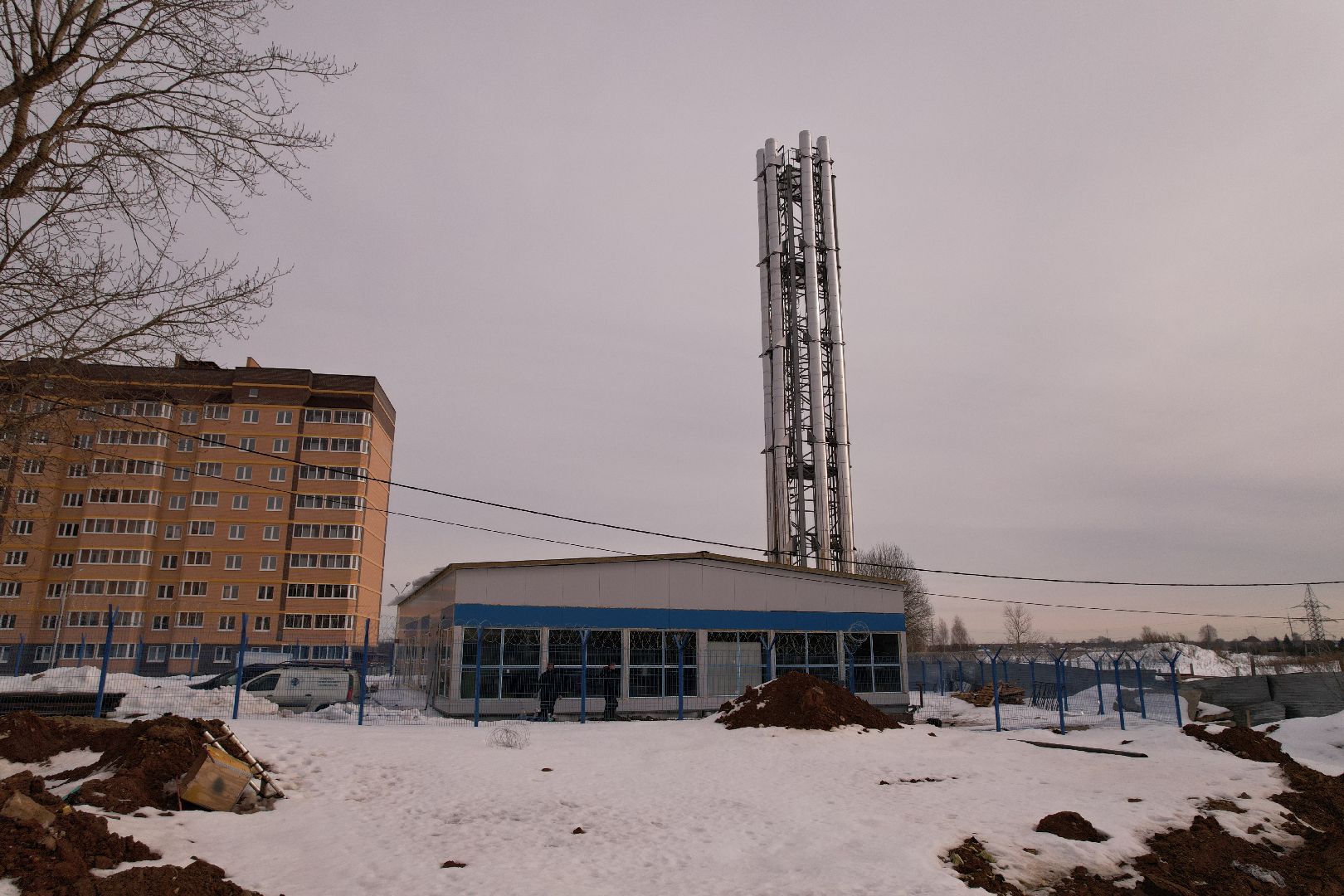 видео с коптера, клин, котельная, жкх,