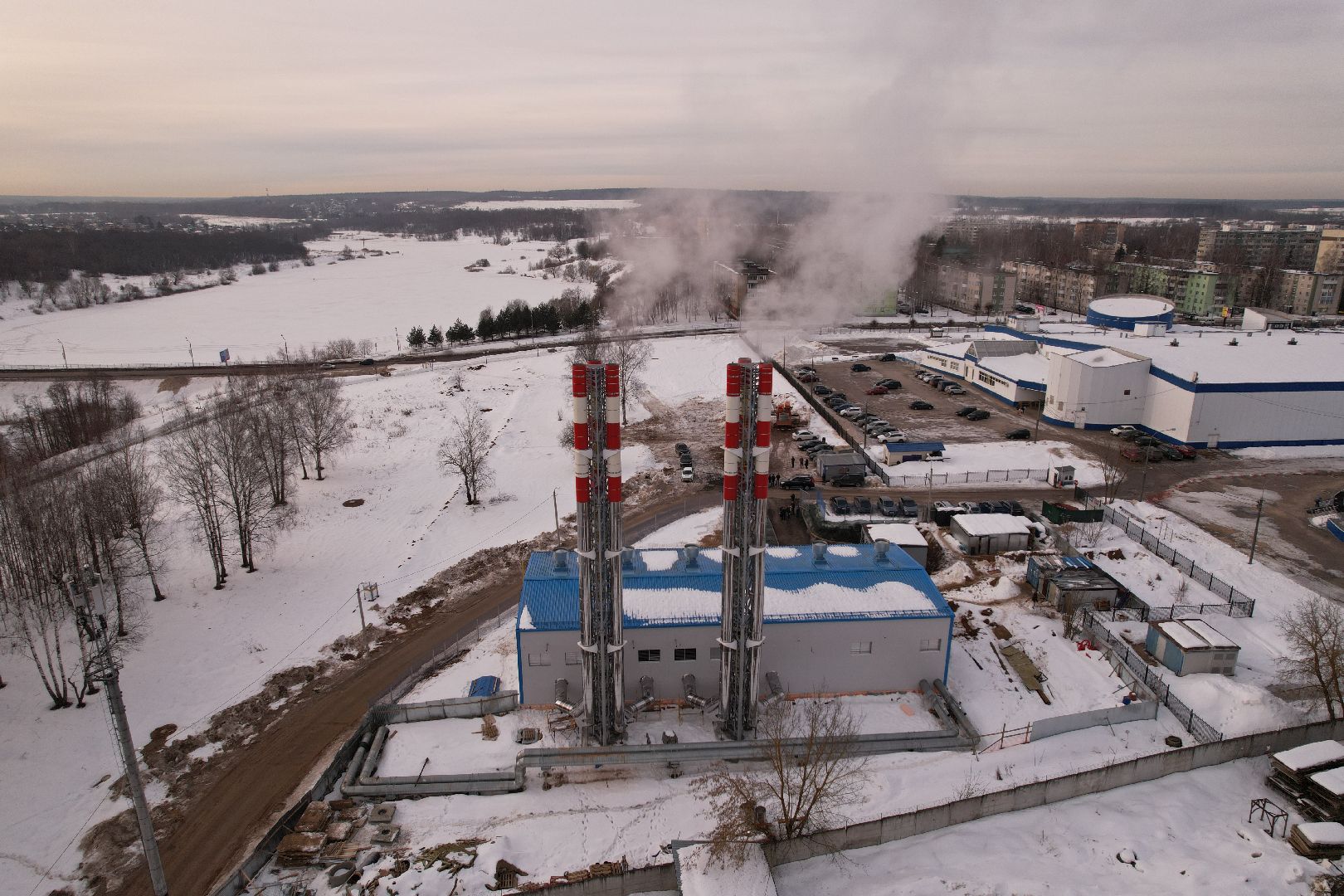 видео с коптера, клин, котельная, жкх,