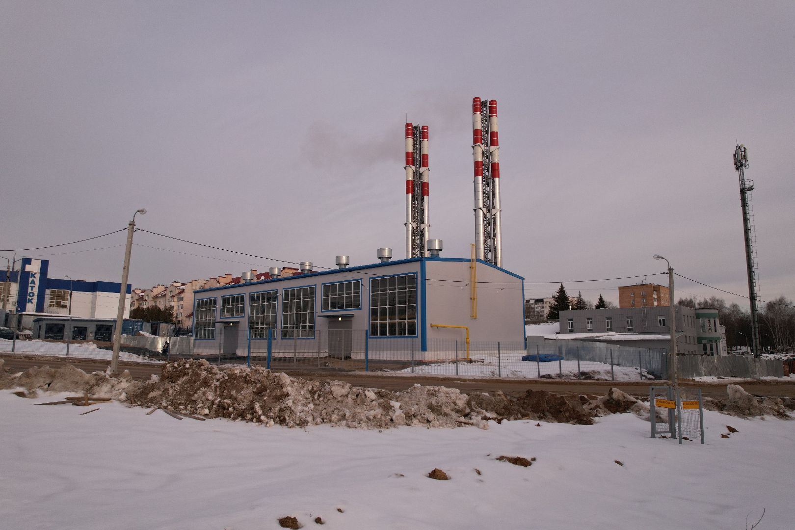 видео с коптера, клин, котельная, жкх,