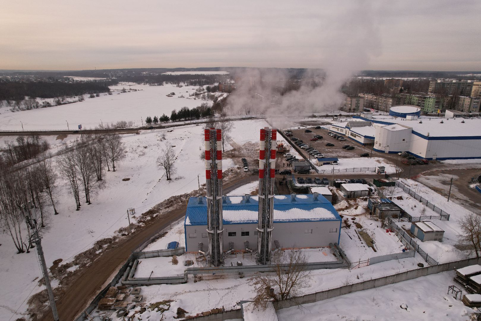 видео с коптера, клин, котельная, жкх,