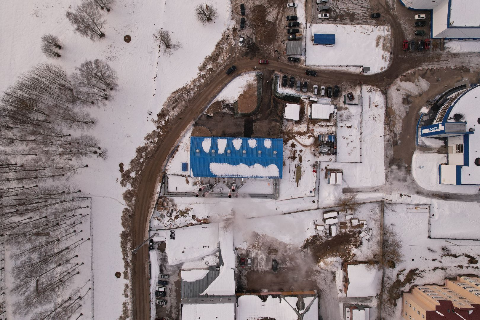 видео с коптера, клин, котельная, жкх,