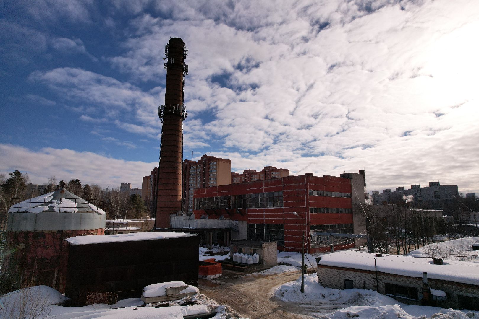 видео с коптера, королёв, жкх, котельная,