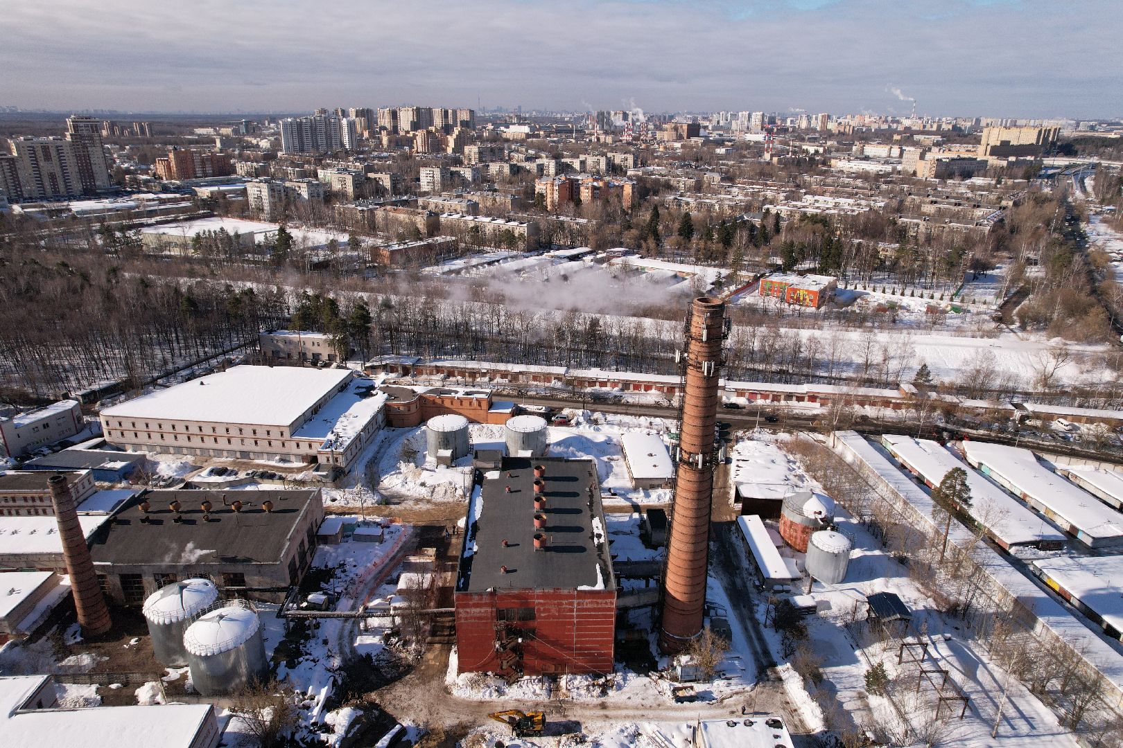 видео с коптера, королёв, жкх, котельная,