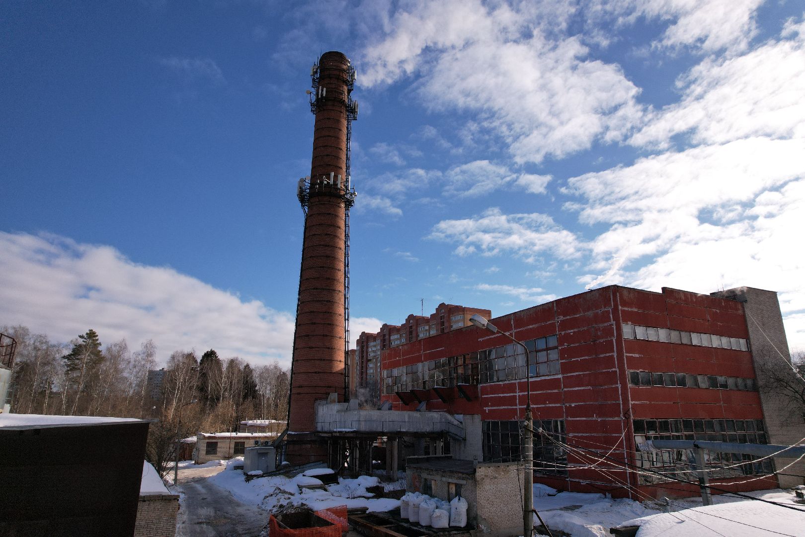 видео с коптера, королёв, жкх, котельная,