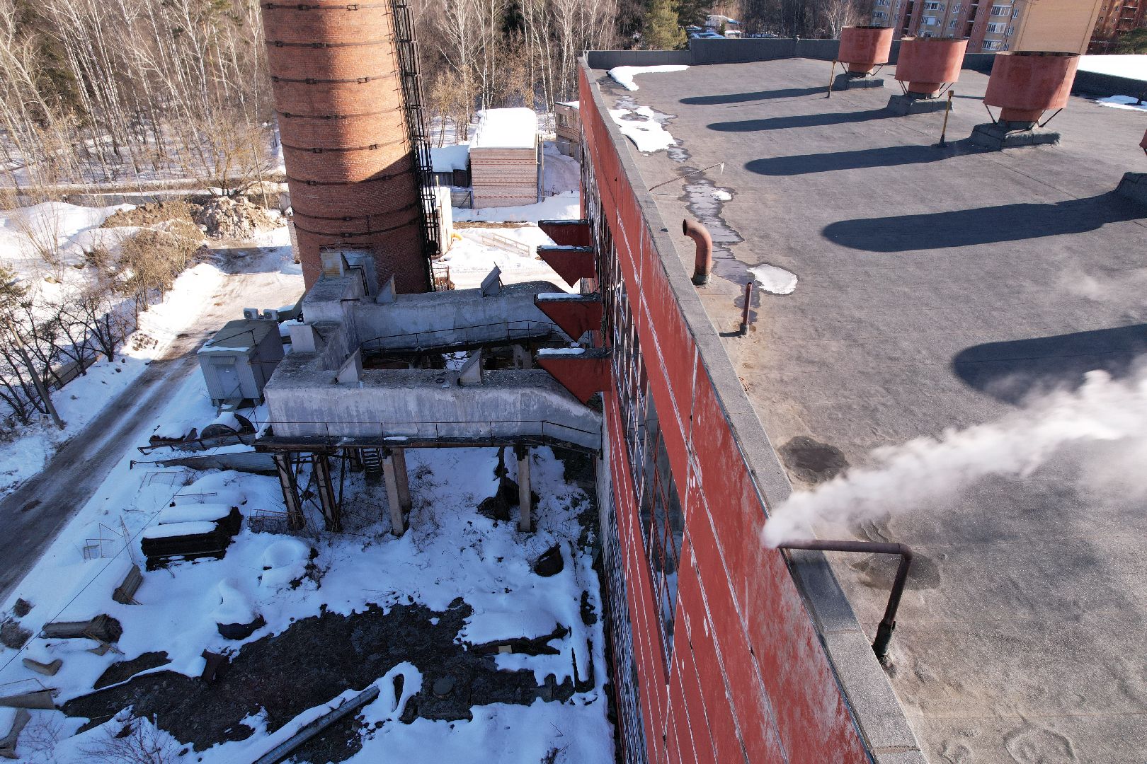 видео с коптера, королёв, жкх, котельная,