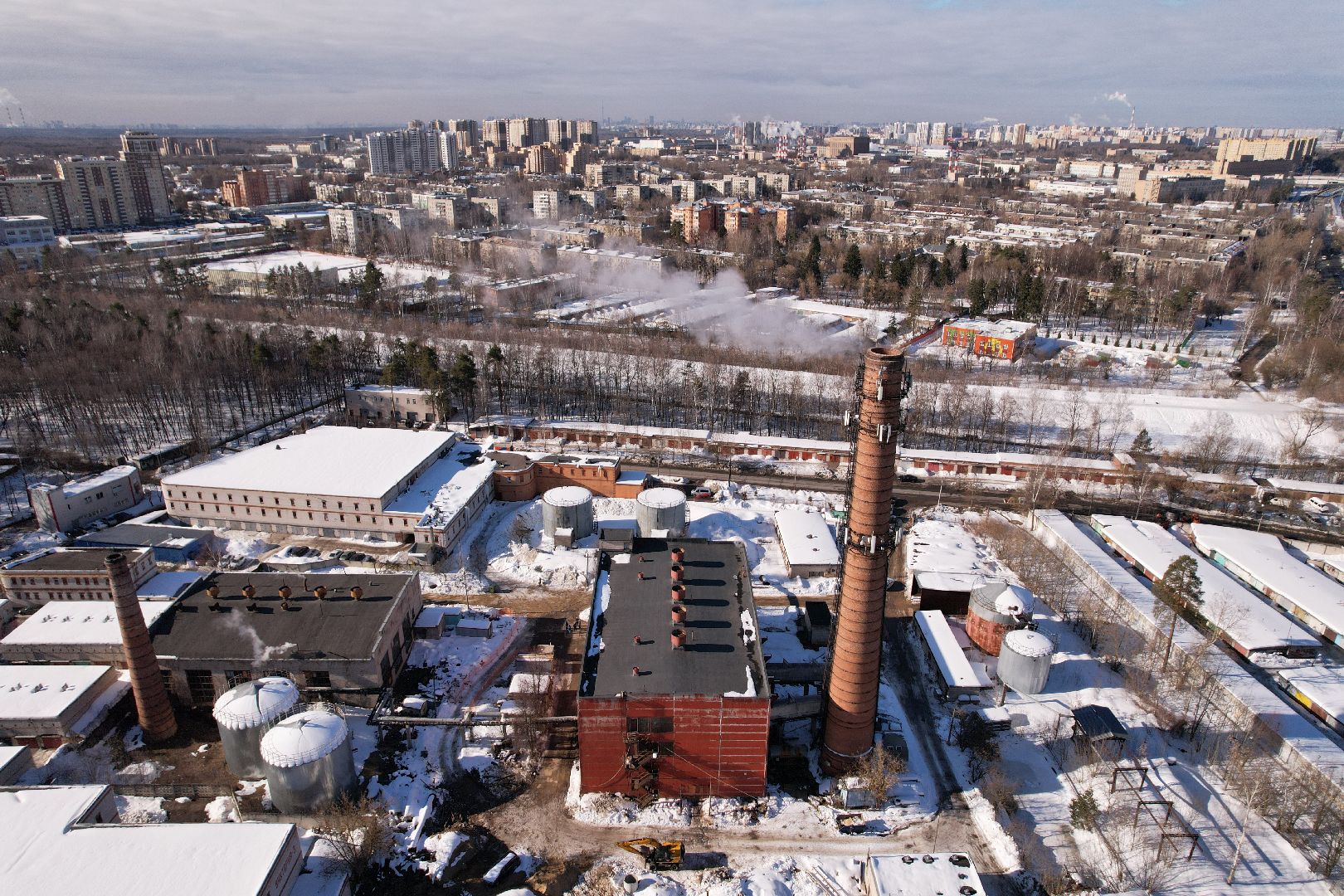 видео с коптера, королёв, жкх, котельная,