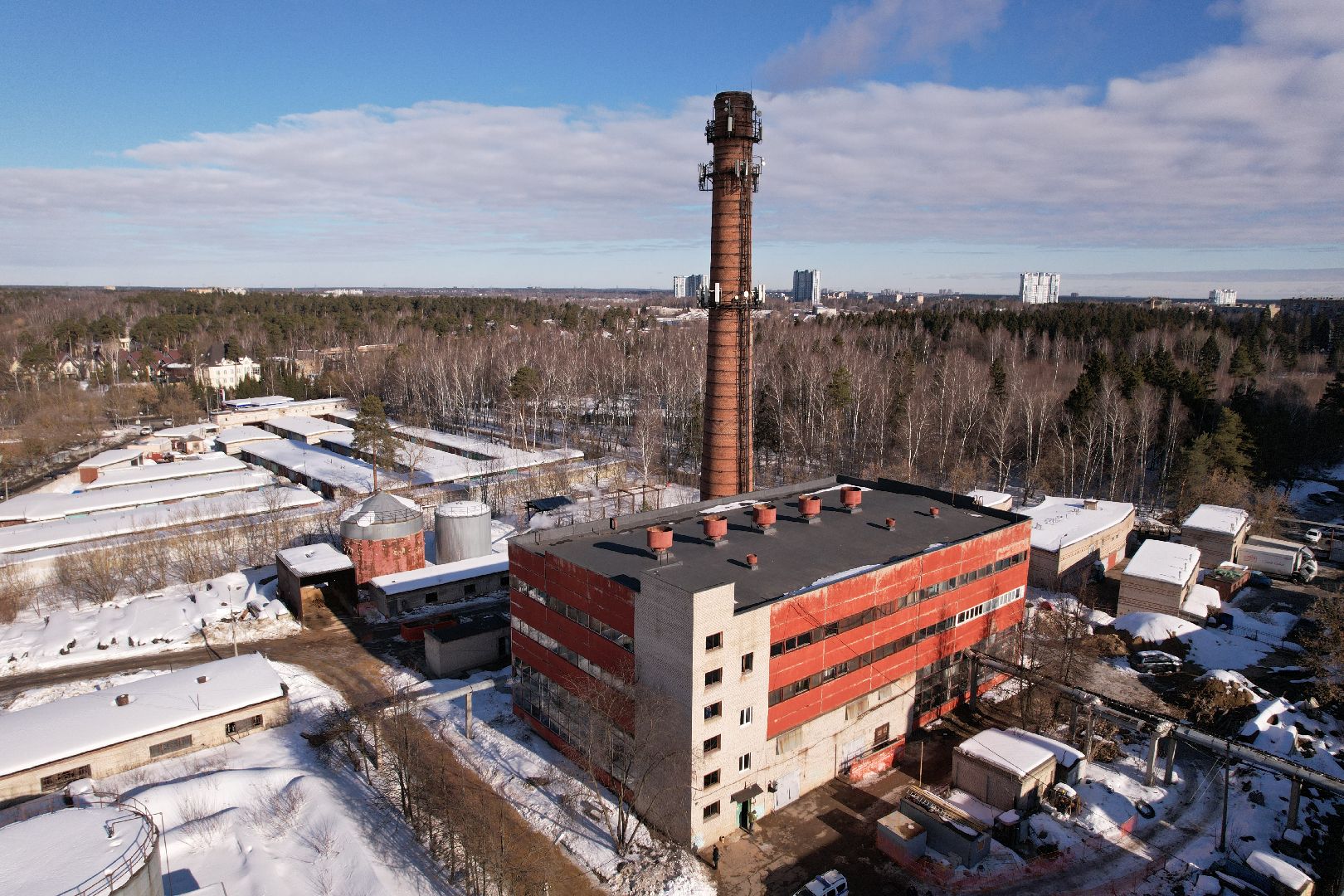 видео с коптера, королёв, жкх, котельная,