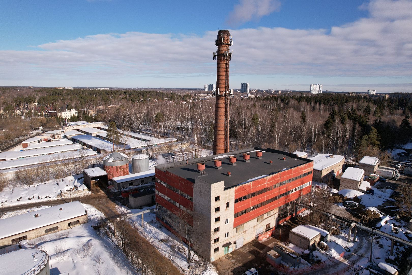 видео с коптера, королёв, жкх, котельная,