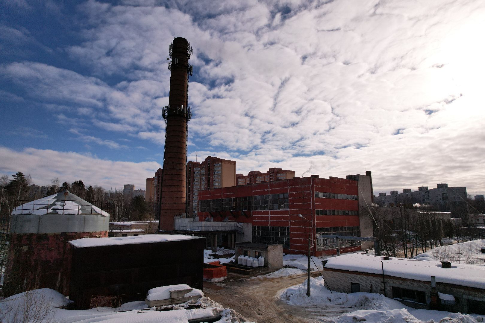 видео с коптера, королёв, жкх, котельная,