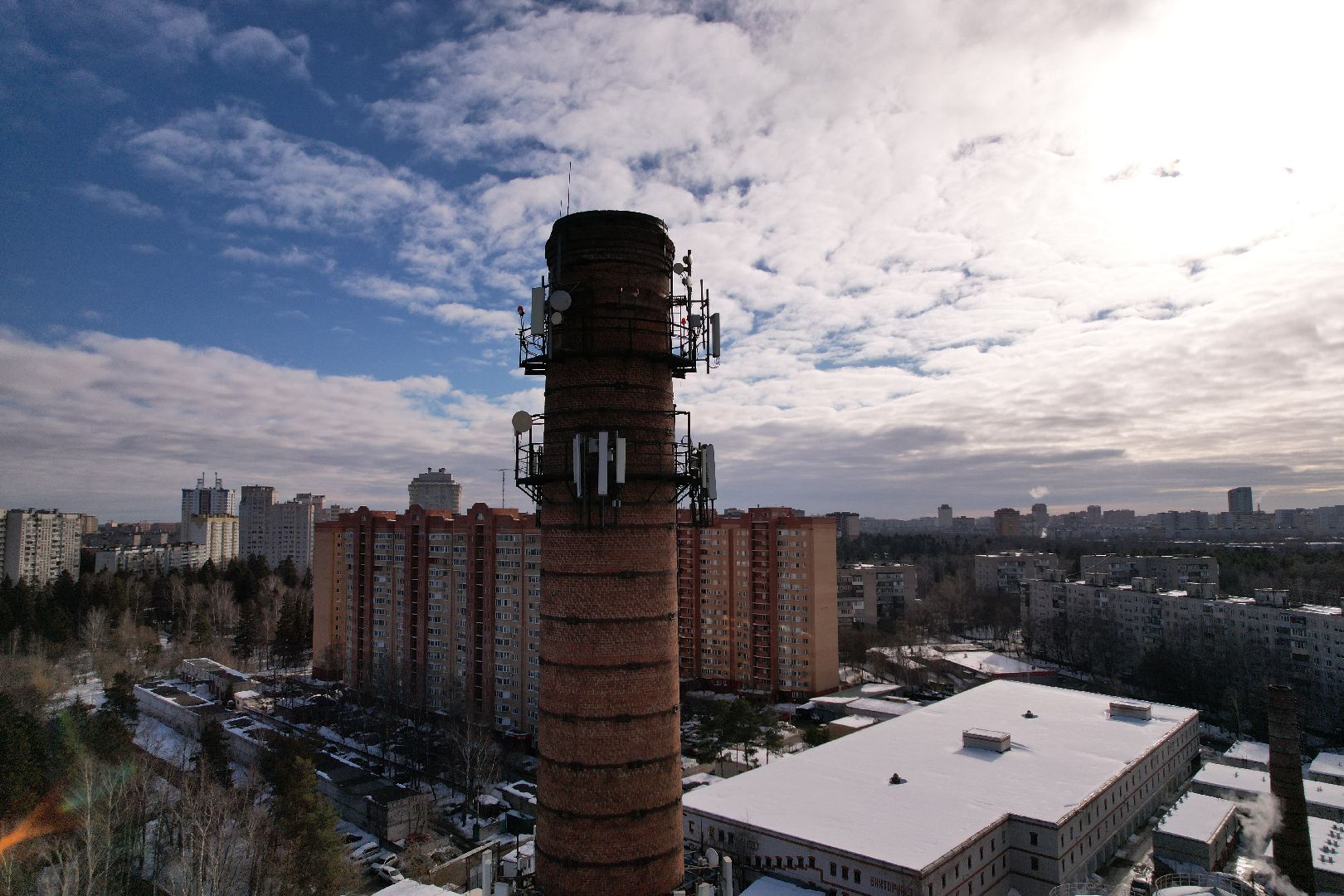 видео с коптера, королёв, жкх, котельная,