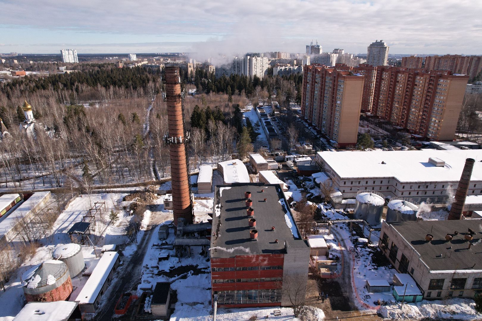 видео с коптера, королёв, жкх, котельная,